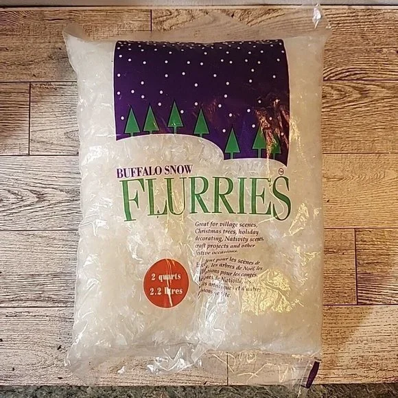 Buffalo Snow Flurries - Artificial Snow For Village Scenes, Holiday Decor